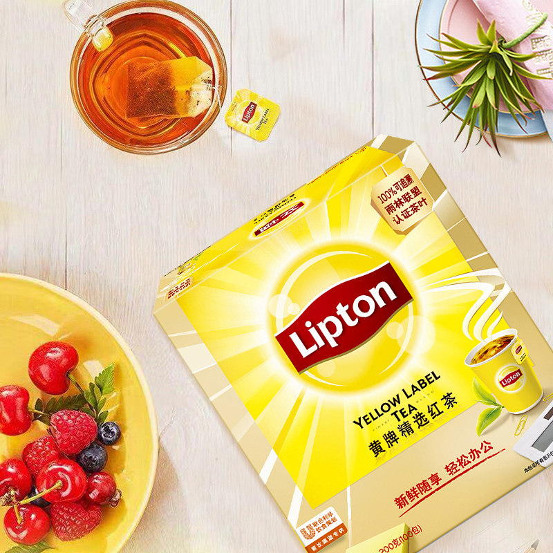 lipton立顿正品黄牌红醇香茶红茶包 咖天下食品代用/花草茶