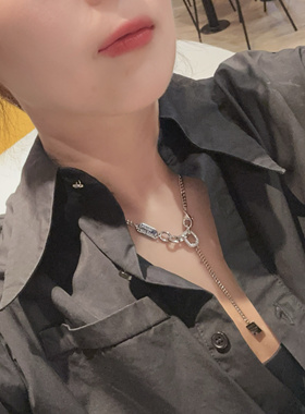 欧比雅比高级感气质个性百搭精致轻奢风链条款时尚锁骨项链04456
