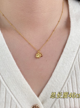 古丽古丽新款项链S925纯银小众设计高级轻奢气质锁骨链耳环08476