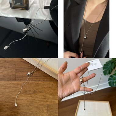 欧比雅比新款时尚百搭项链简约小众设计高级感锁骨链颈链04934