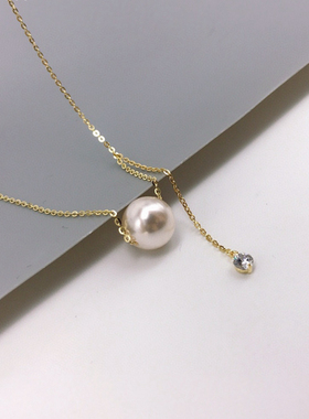 古丽古丽银项链甜美珍珠