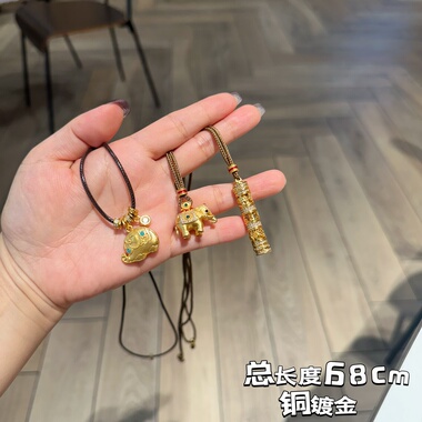 铜镀金复古宫廷沙金时尚百搭简约小众设计高级感项链毛衣链666666