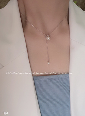 古丽古丽银项链甜美珍珠