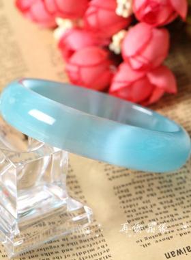 正品时尚风浅蓝色清新光亮手镯
