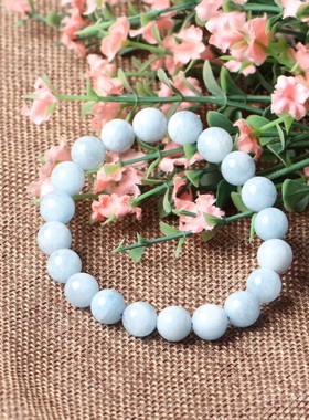 天然水晶招财转运礼物海蓝宝手链