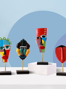 现代简约抽象派人物装饰摆件家居