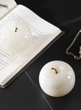 创意阿富汗玉石苹果摆件客厅玄关