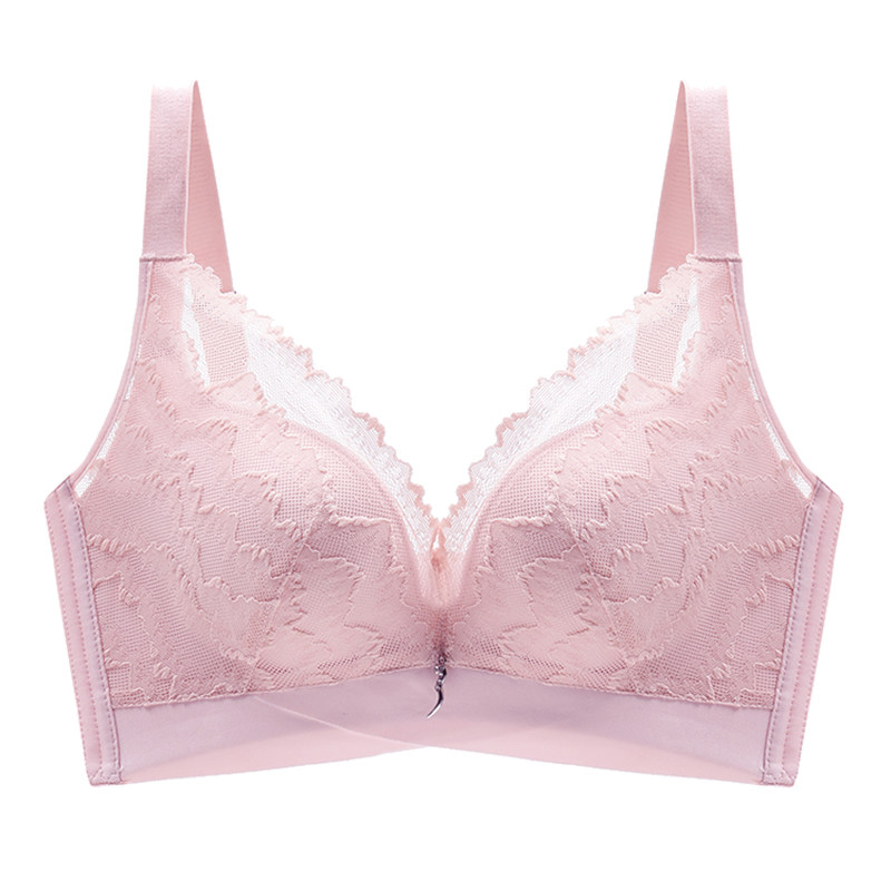 夏季无钢圈文胸套装收副乳上托胸罩 靓衣人文胸