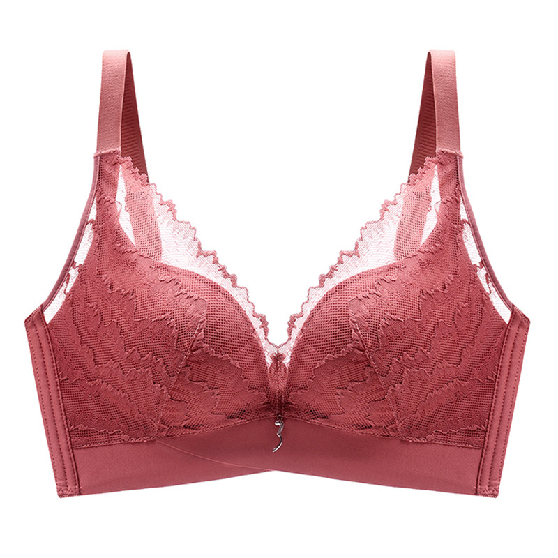 夏季无钢圈文胸套装收副乳上托胸罩 靓衣人文胸