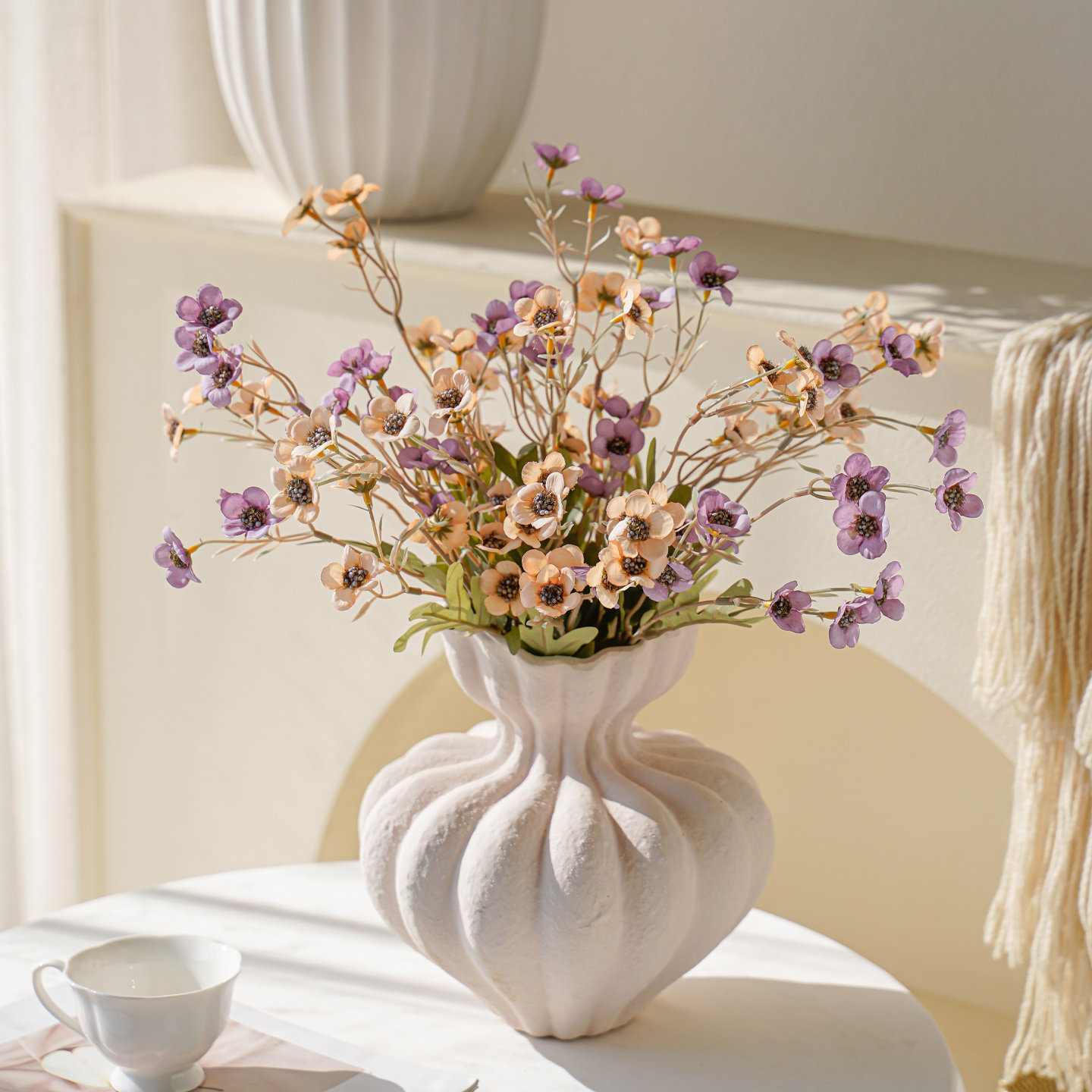 高级感逼真田园小苏梅假花仿真花花艺摆件客厅餐桌花摆花干花摆设,淘宝优惠券,粉丝福利购,淘宝优惠卷