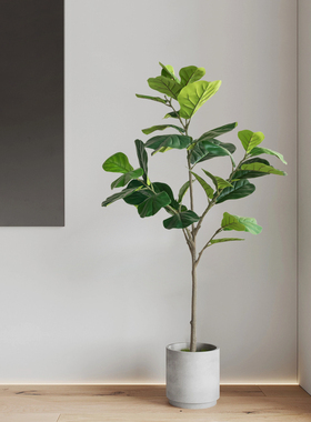 北欧仿真绿植琴叶榕假植物盆栽