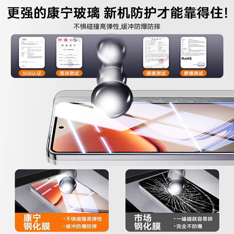【一盖秒贴】适用iqooz9turbo+钢化膜z9turbo+手机膜z9x高清9防指纹防爆IQOOz9系列无尘仓全屏爱酷抗蓝光贴膜