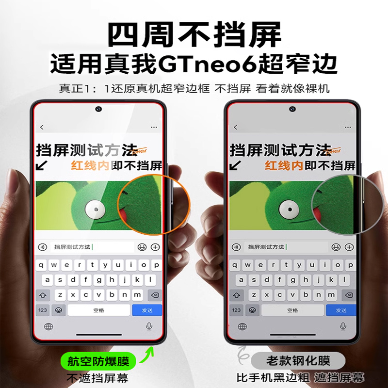 适用真我GTneo6钢化膜gt5Pro手机膜realme12Pro新款neo3无尘仓全屏11Pro+保护10S贴膜neo水凝膜6SE防窥2T秒贴 - 图1