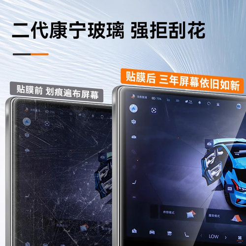 NewYu适用25/6款宝马iM X1/4/5/6/7/3系屏幕钢化膜中控导航保护贴 - 图0