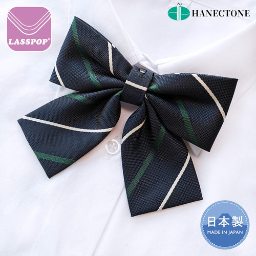 HANECTONE日本JK制服平角领结便携搭扣款无带领花羽根巾校服配饰 - 图1