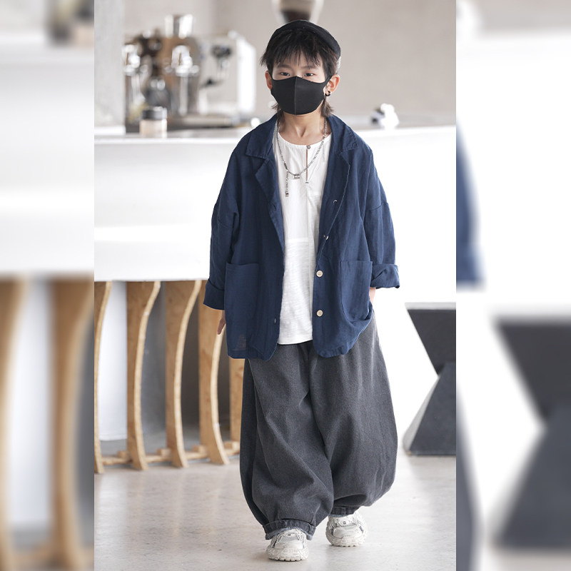 男童加绒阔腿牛仔裤秋冬装2024新款冬季中大童时髦帅气男孩裤子潮,淘宝优惠券,粉丝福利购,淘宝优惠卷