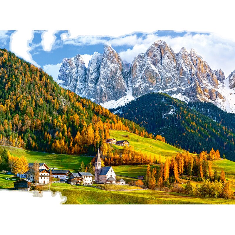索拉皮斯湖阿尔卑斯山 波兰进口拼图2000片 风景1500睿思
