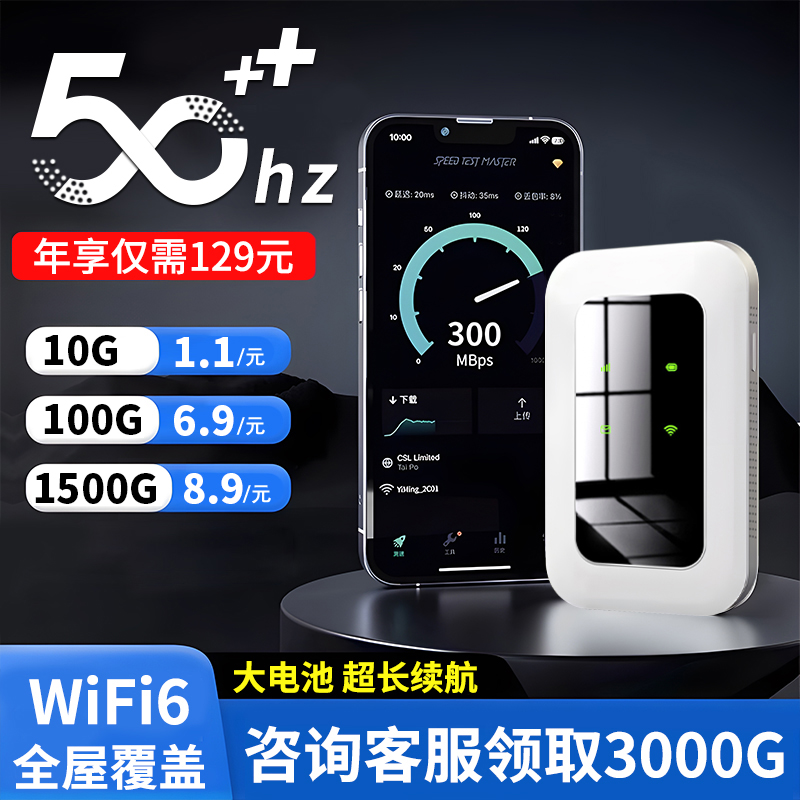 【2024新款】随身wifi无线wi-fi全国通用流量4G便携式路由器免插卡电脑车载随车wifi高速网络适用于5g设备-图0