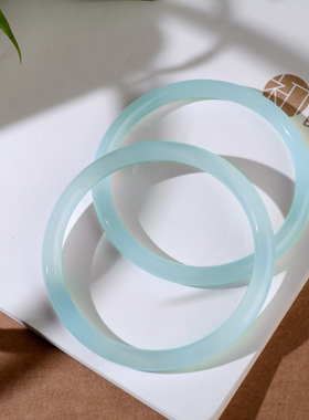 高冰玉髓叮当镯女玛瑙古风配饰