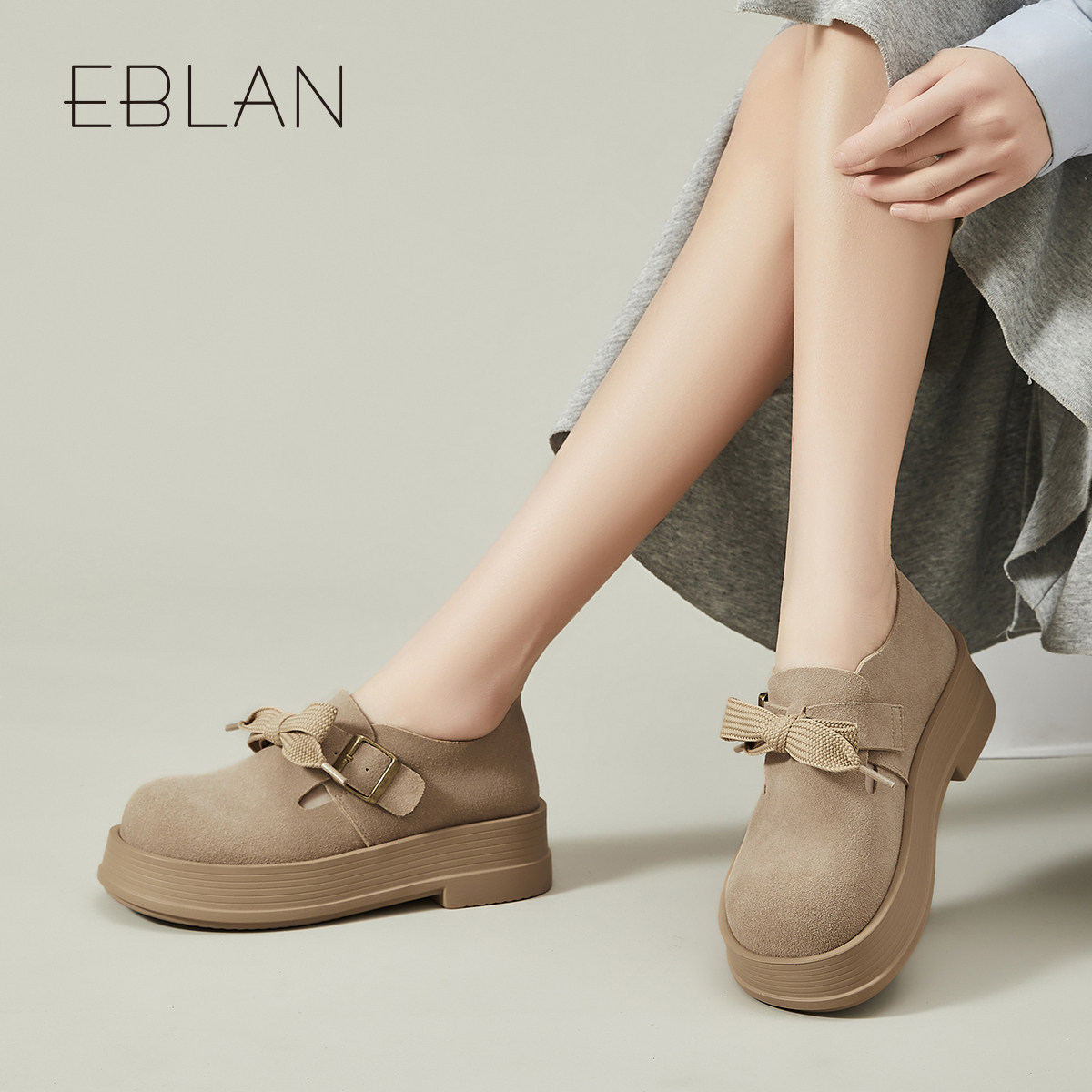 EBLAN/伊伴【宠粉清仓福利】厚底休闲勃肯鞋秋冬百搭女玛丽珍单鞋,淘宝优惠券,粉丝福利购,淘宝优惠卷