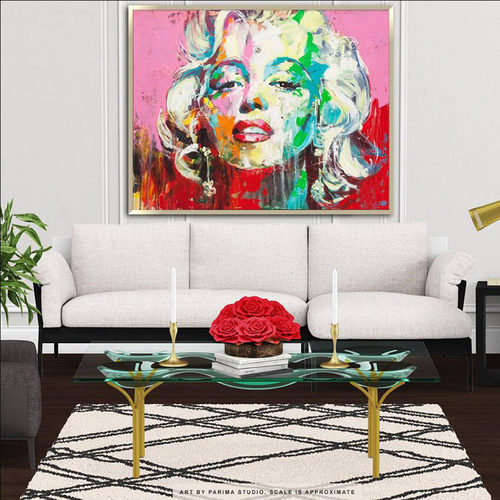 纯手绘波普定制肖像画客厅抽象油画头像礼物照片创意现代人像挂画 - 图0