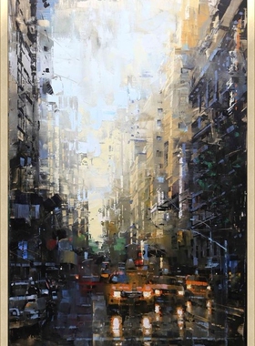 建筑上海装饰画现代简约