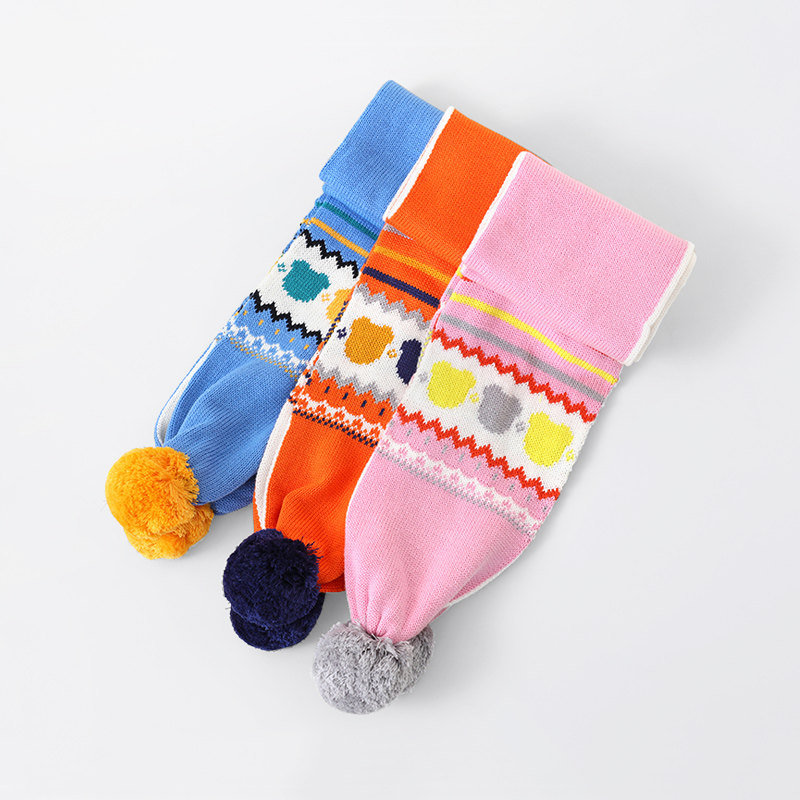 宝宝围巾冬一岁男童毛线女宝宝冬季外出防风保暖小孩挡风韩版可爱