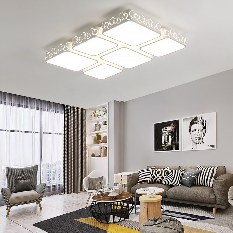 全光谱护眼客厅灯led吸顶灯大气家用长方形大灯现代简约温馨灯具,淘宝优惠券,粉丝福利购,淘宝优惠卷