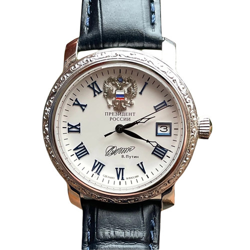 俄罗斯奢华男表双头鹰总统签名款925纯银雕花自动机械限量腕表 - 图3