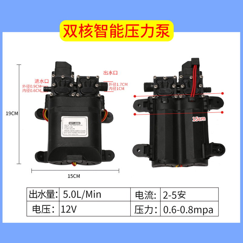 喷雾器电动农用手提式打药机弥雾机洗车机抽水机高压隔膜泵机器