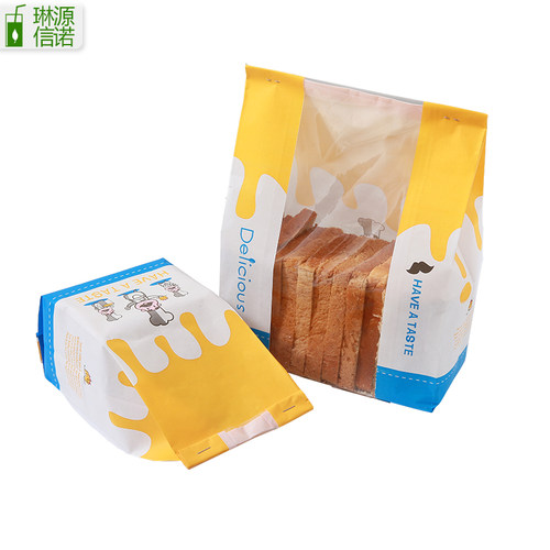 开窗淋膜吐司面包纸袋食品牛皮纸袋包装袋烘焙切片土司袋打包袋 - 图3