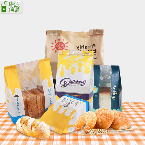开窗淋膜吐司面包纸袋食品牛皮纸袋包装袋烘焙切片土司袋打包袋 - 图0