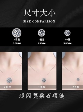 S925纯银莫桑石圆包吊坠银饰项链