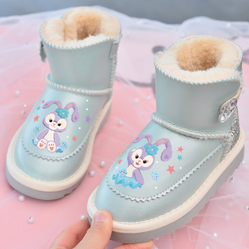 女童雪地靴2025冬季新款加绒加厚儿童卡通兔棉靴真皮防水女童棉鞋,淘宝优惠券,粉丝福利购,淘宝优惠卷