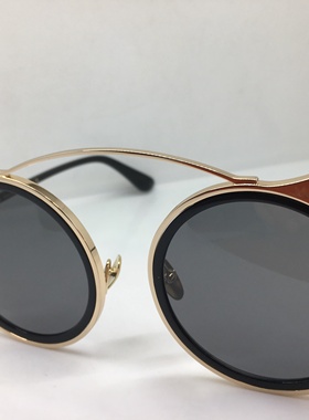 E8510S EJE Optico Sistema 金色圆框太阳镜黑色包边墨镜