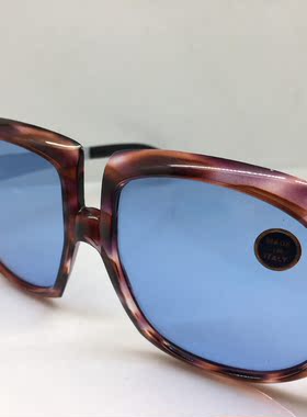 vintage 70年代手工板材大框太阳镜墨镜玻璃镜片意大利产