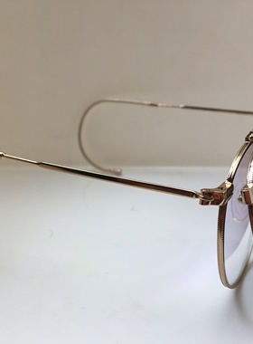 复古淡金色 圆形勾腿勾腿 翻盖太阳镜 眼镜 男女通用墨镜