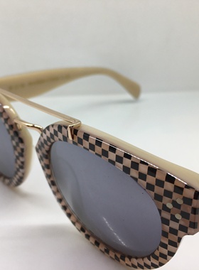 E8321S EJE Optico Sistema 手工 板材棕黑色格子框太阳镜墨镜