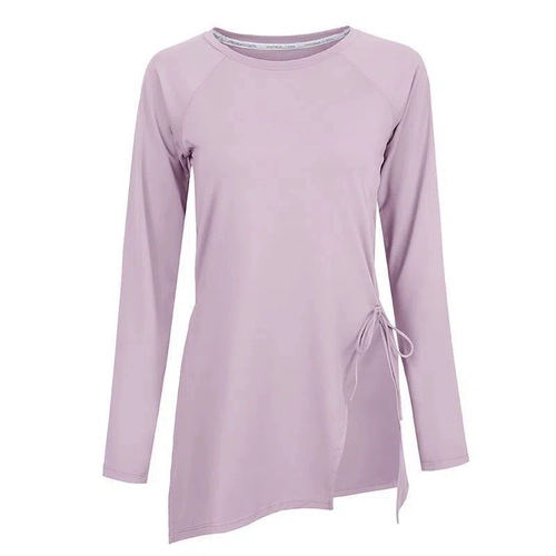 Длинная быстросохнущая одежда для йоги для тренировок для спортзала, дышащий спортивный лонгслив, средней длины, для бега, впитывает пот и запах