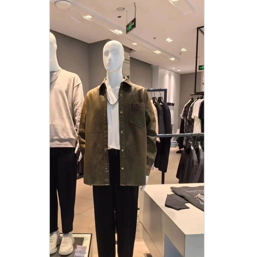 商场款秋季男士复古金属感牛仔夹克衬衫牛仔裤套装10200/X3 - 图1