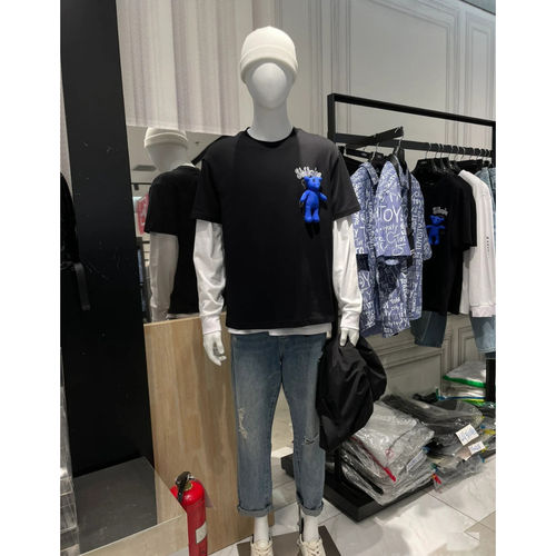 G家商场款夏季男士时尚联名短袖T恤刺绣宽松休闲圆领衫潮4752C/F9 - 图0