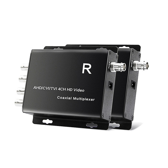 Chuangxin TVI coaxial de alta definición multiplexor de 4 vías Hikvision superposición de vídeo multicanal 1 minuto 4 expansor