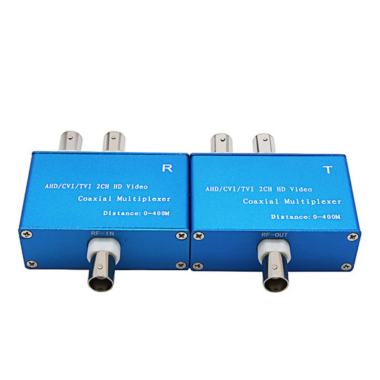 创立信 2路同轴高清复用器1080P高清AHD/CVI/TVI视频二路复用器同轴高清扩充器叠加器1对