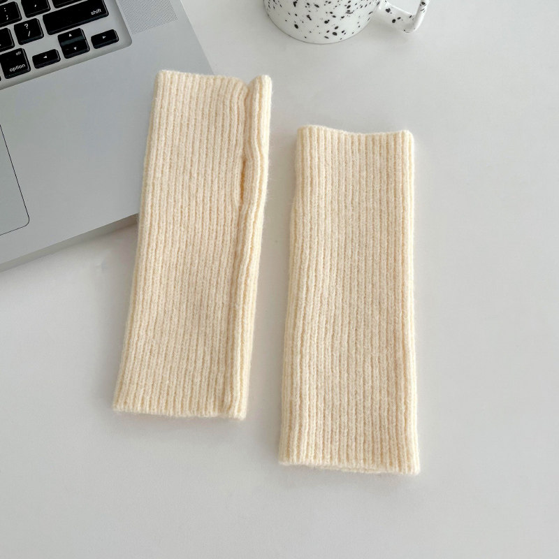纯色针织毛线半指手套冬天女冬季可爱保暖露指学生写字办工作半截,淘宝优惠券,粉丝福利购,淘宝优惠卷