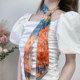 Spring and Autumn Small Silk Scarf Women's Summer Thin Braided Hair Ribbon Long Belt Bandage Hair Bandana Headband Hairband
