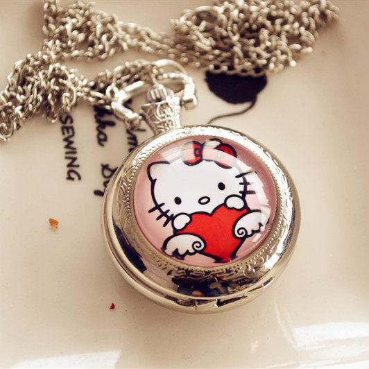 古缇kt女生礼物怀表闺蜜定制长项链 古缇饰品项链