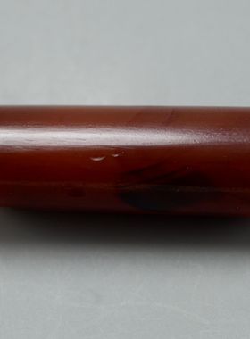 宋代辽金时代老红玛瑙管中古颈饰佩珠古董收藏品千年古珠吊坠放漏