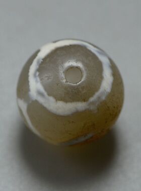 风化纹千年古珠镶蚀玉髓蚀纹线珠西亚天珠龟甲足球寿珠老珠子开门