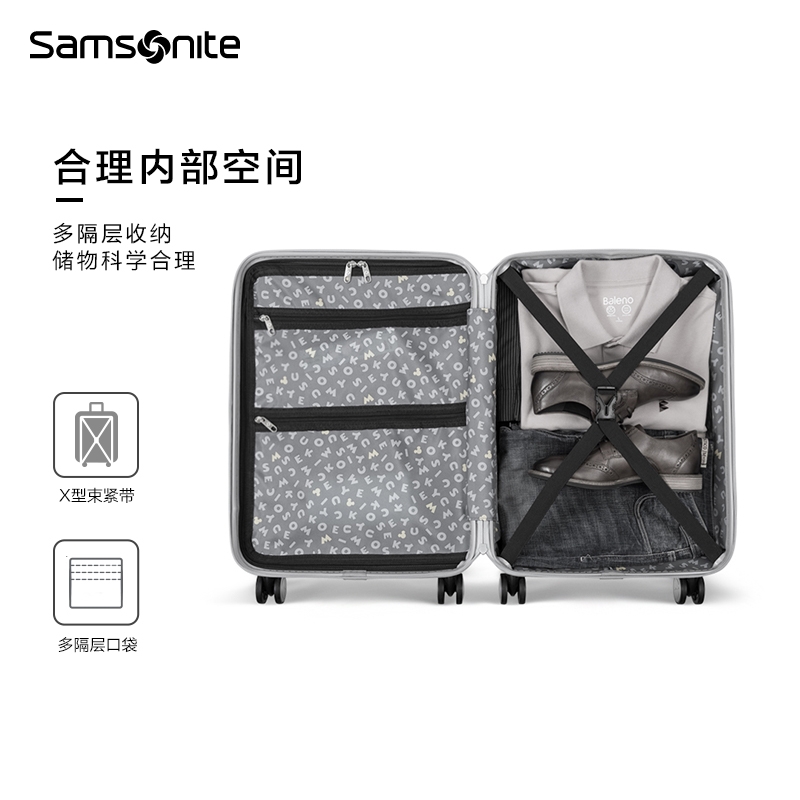 Samsonite新秀丽x迪士尼米奇联名行李箱女卡通轻便登机旅行箱41C-图2