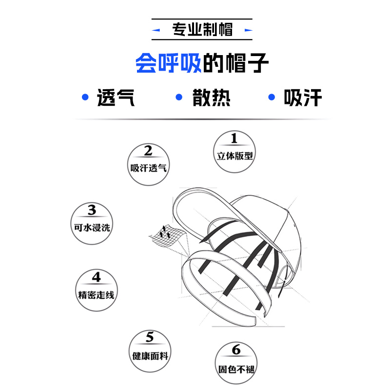鸭舌帽定制印logo广告棒球帽定做刺绣工作帽专业男女旅游餐饮帽子